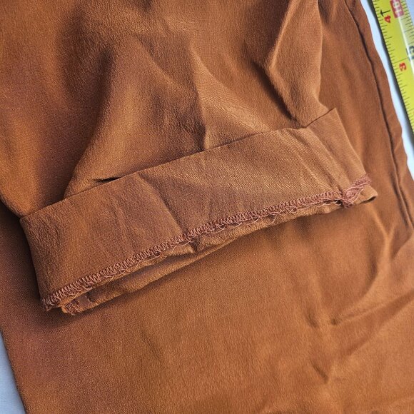 Sezane Women's Silk Boho High Waist Trouser Size 4 - Picture 11 of 11